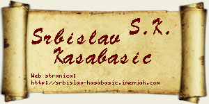 Srbislav Kasabašić vizit kartica